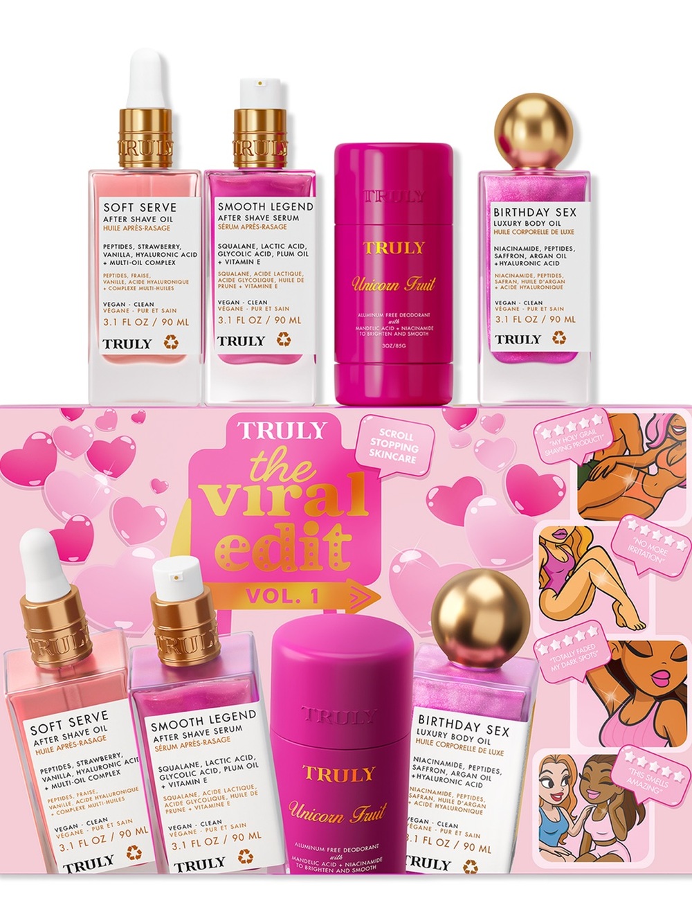 TRULY Pink & Gold Skincare Collection